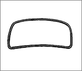 guarnizone parabrezza standard 58-64
