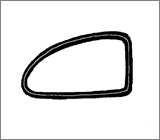 guarnizione vetro laterale SX 53-64